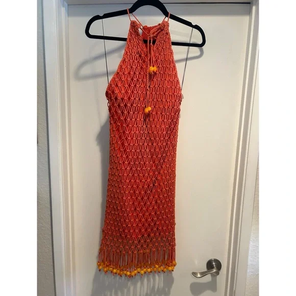 Significant Other Halter Beaded Fringe Mini Dresss - Picture 6 of 9